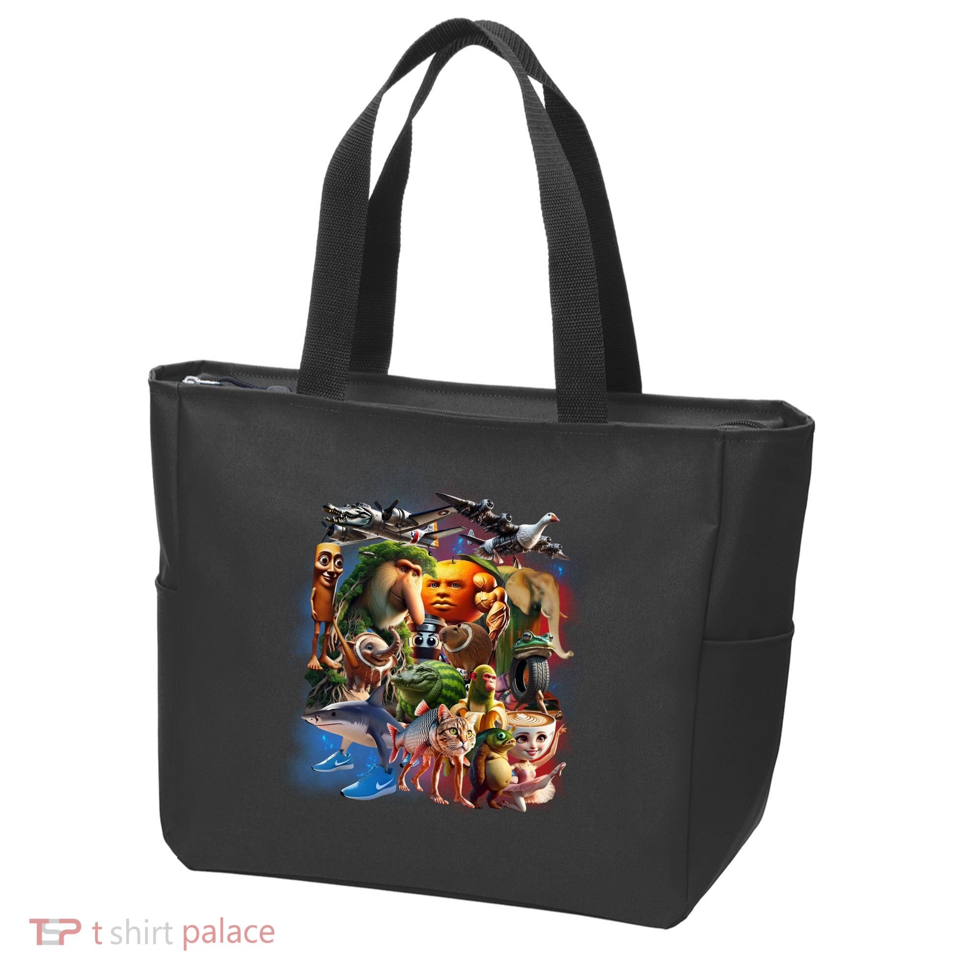 Italian-Brainrot AI Generated Animals Gen Z Tote Bag