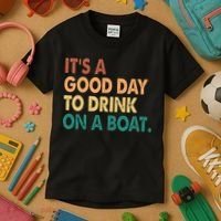 It's A Good Day To Drink On A Boat Kids T-Shirt thumb 3
