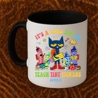 It's A Good Day To Teach Tiny Humans PreK Cat Teacher Lover Coffee Mug thumb 2