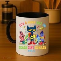 It's A Good Day To Teach Tiny Humans PreK Cat Teacher Lover Coffee Mug thumb 4