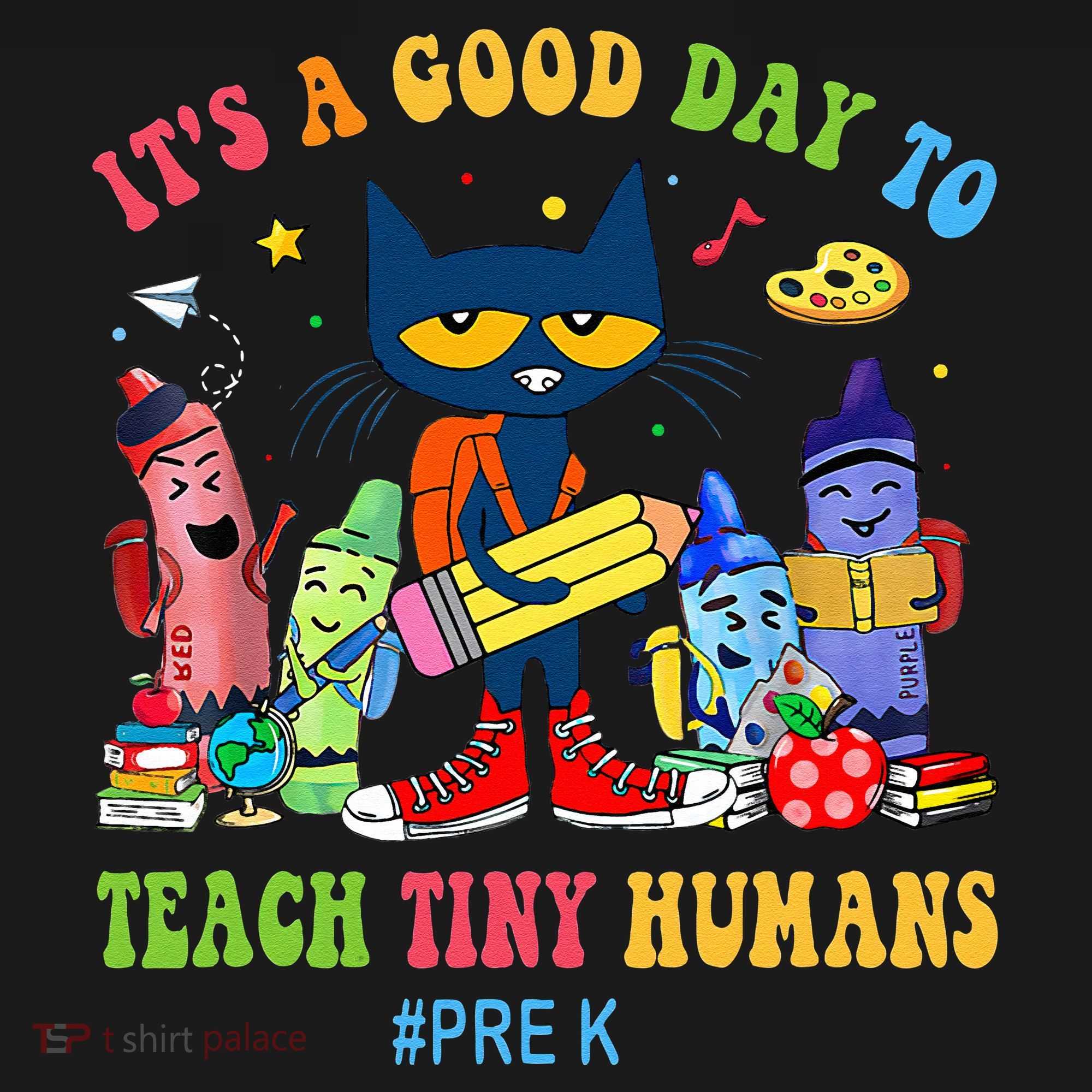 It's A Good Day To Teach Tiny Humans PreK Cat Teacher Lover Women's Hoodie