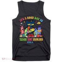 It's A Good Day To Teach Tiny Humans PreK Cat Teacher Lover Tank Top thumb 0