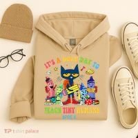 It's A Good Day To Teach Tiny Humans PreK Cat Teacher Lover Hoodie thumb 4