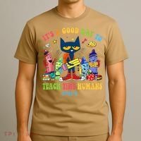 It's A Good Day To Teach Tiny Humans PreK Cat Teacher Lover T-Shirt thumb 3