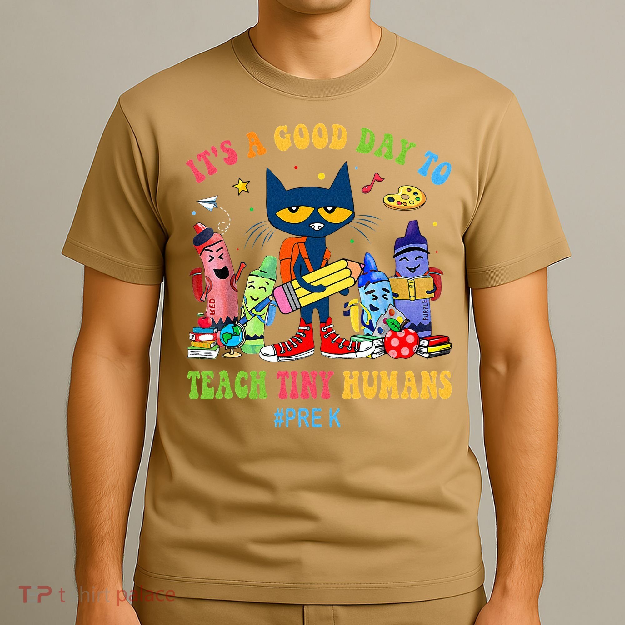 It's A Good Day To Teach Tiny Humans PreK Cat Teacher Lover T-Shirt