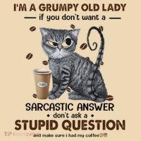 IM A Grumpy Old Lady If You DonT Want Sarcastic Answer Cat Tote Bag thumb 4
