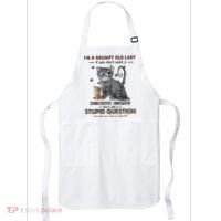 IM A Grumpy Old Lady If You DonT Want Sarcastic Answer Cat Apron thumb 0