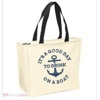 ItS A Good Day To Drink On A Boat Lake Day Drinking Tote Bag thumb 2