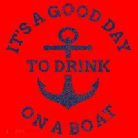 ItS A Good Day To Drink On A Boat Lake Day Drinking Santa Hat thumb 1