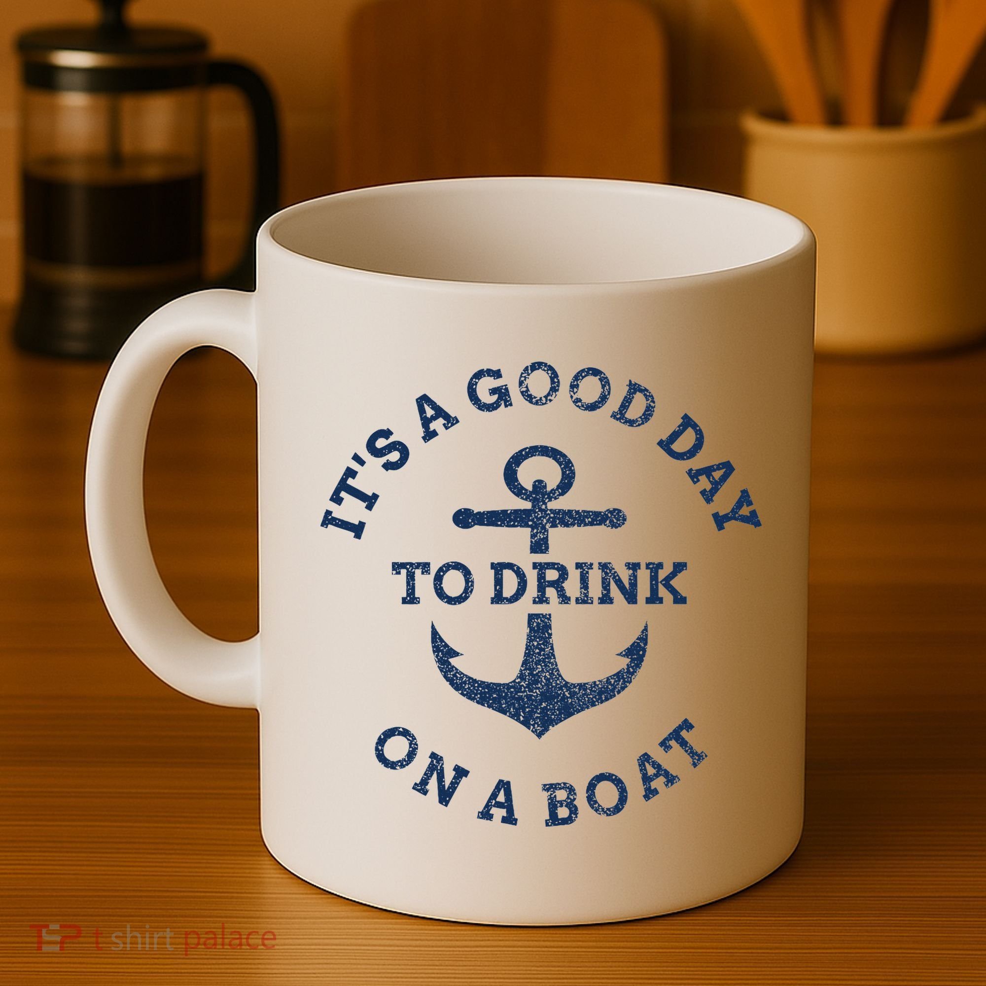 ItS A Good Day To Drink On A Boat Lake Day Drinking Coffee Mug
