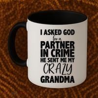 Crazy Grandma Partner In Crime Coffee Mug thumb 2