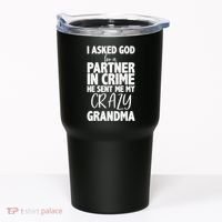 Crazy Grandma Partner In Crime Tumbler thumb 0