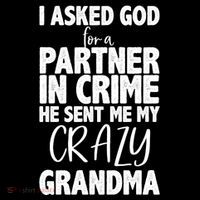 Crazy Grandma Partner In Crime Ornament thumb 1