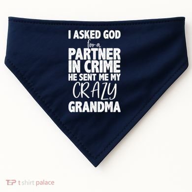 Crazy Grandma Partner In Crime USA-Made Doggie Bandana
