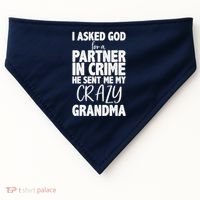 Crazy Grandma Partner In Crime USA-Made Doggie Bandana thumb 0