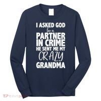 Crazy Grandma Partner In Crime Long Sleeve Shirt thumb 0