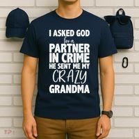 Crazy Grandma Partner In Crime T-Shirt thumb 6