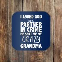 Crazy Grandma Partner In Crime Coaster thumb 0