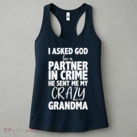 Crazy Grandma Partner In Crime Women's Tank Top thumb 3