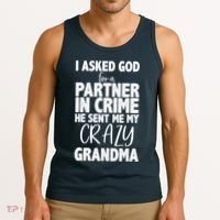 Crazy Grandma Partner In Crime Tank Top thumb 3
