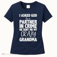 Crazy Grandma Partner In Crime Women's T-Shirt thumb 0