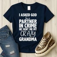 Crazy Grandma Partner In Crime Women's T-Shirt thumb 3