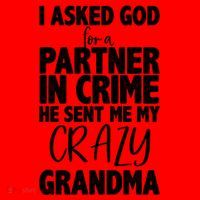 Crazy Grandma Partner In Crime Santa Hat thumb 1