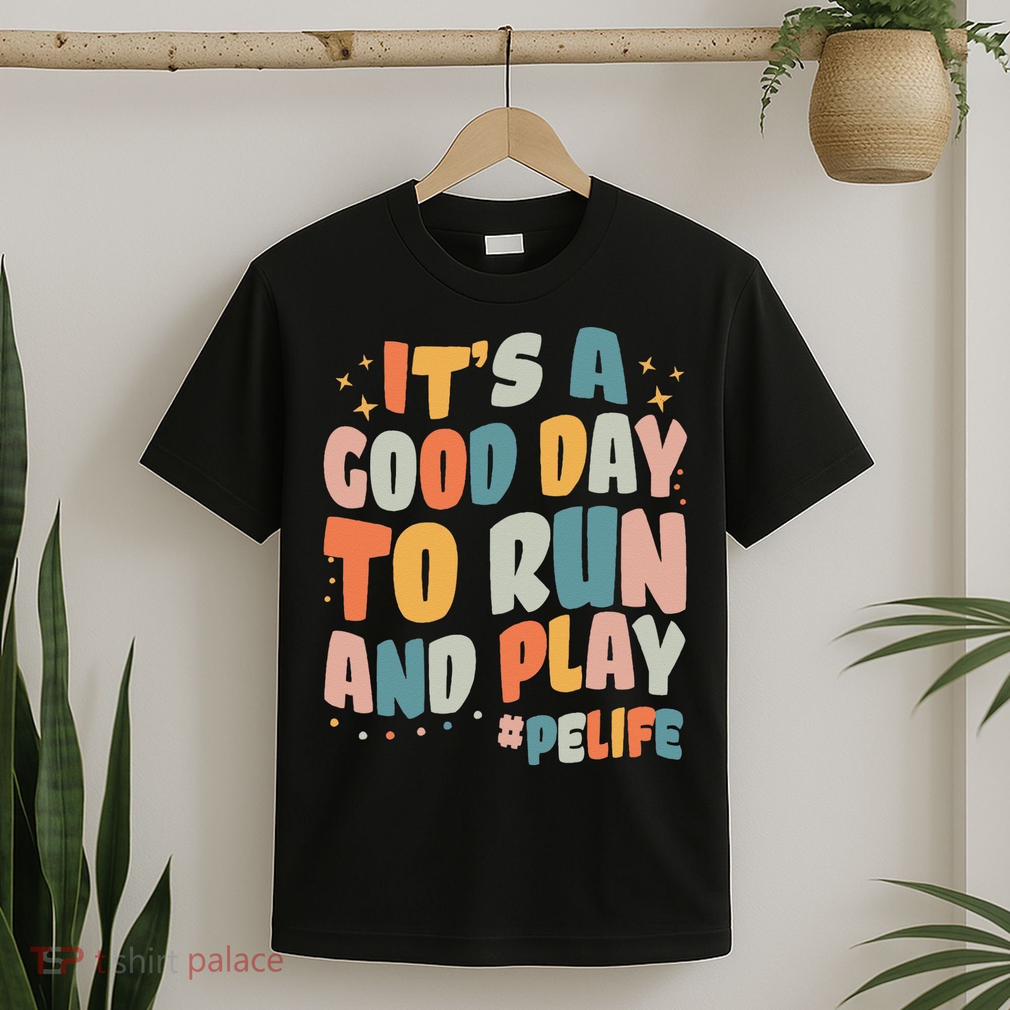 Its A Good Day To Run And Play Retro Groovy PE Life T-Shirt