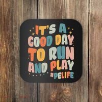 Its A Good Day To Run And Play Retro Groovy PE Life Coaster thumb 0