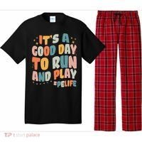 Its A Good Day To Run And Play Retro Groovy PE Life Pajama Set thumb 0