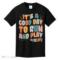 Its A Good Day To Run And Play Retro Groovy PE Life Kids T-Shirt thumb 0