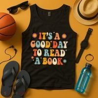 It’s a Good Day to Read a Book Lovers Library Reading  Tank Top thumb 4