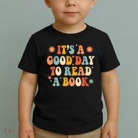 It’s a Good Day to Read a Book Lovers Library Reading  Toddler T-Shirt thumb 2