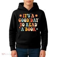 It’s a Good Day to Read a Book Lovers Library Reading  Kids Hoodie thumb 4