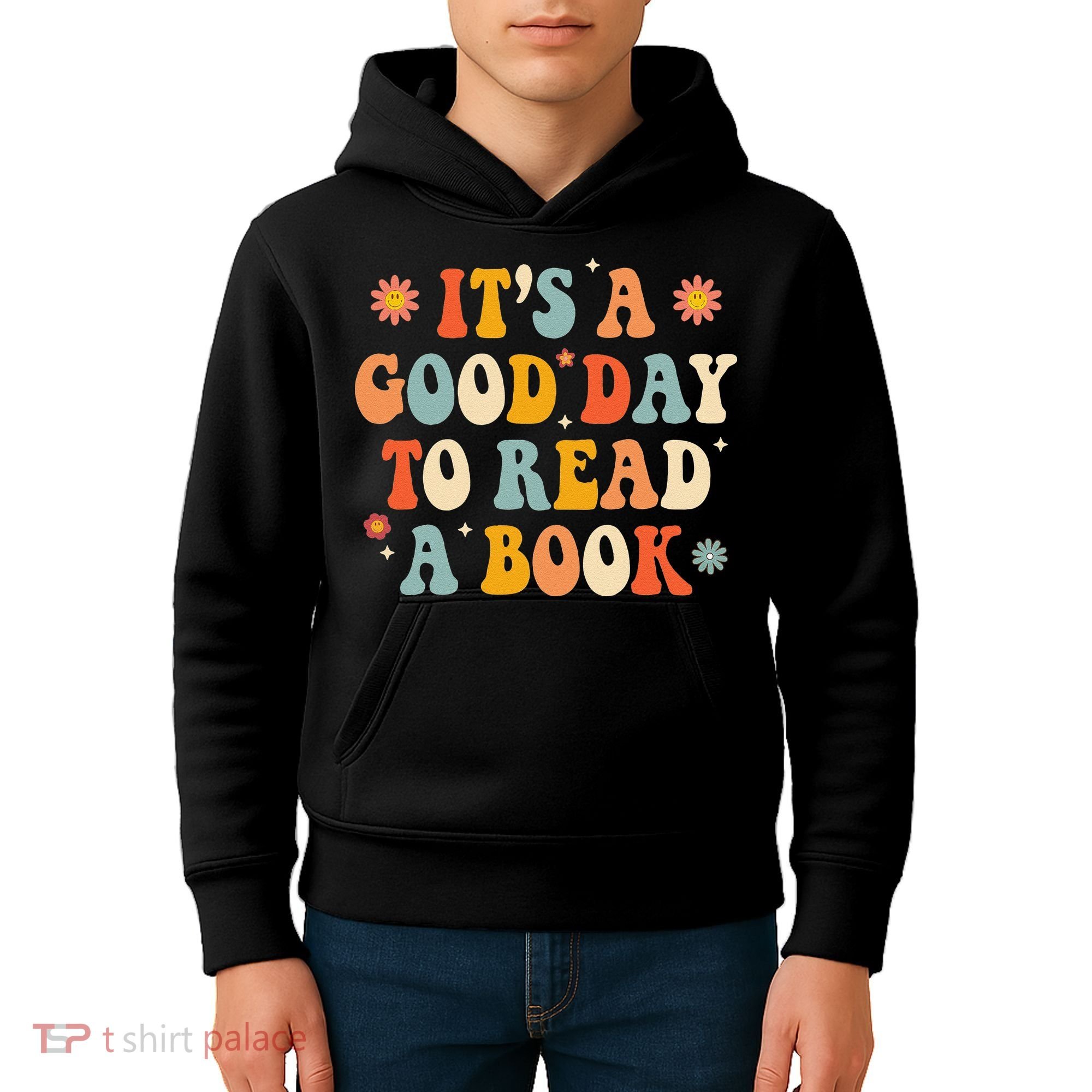 It’s a Good Day to Read a Book Lovers Library Reading  Kids Hoodie