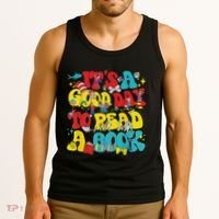 Its A Good Day To Read Book Across America Tank Top thumb 3