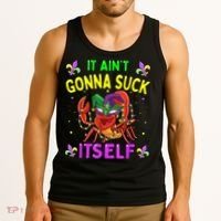 It Aint Gonna Suck Itself Crawfish Funny Mardi Gras Tank Top thumb 3