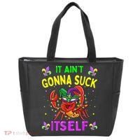 It Aint Gonna Suck Itself Crawfish Funny Mardi Gras Tote Bag thumb 0