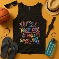 ItS A Good Day To Make Some Art Artist Teacher Tank Top thumb 4