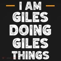 I Am Giles Doing Giles Things Custom Funny Name USA-Made Doggie Bandana thumb 2