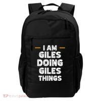I Am Giles Doing Giles Things Custom Funny Name Backpack thumb 0