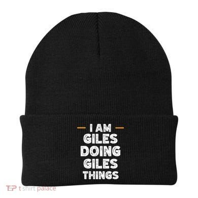 I Am Giles Doing Giles Things Custom Funny Name Beanie