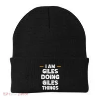 I Am Giles Doing Giles Things Custom Funny Name Beanie thumb 0