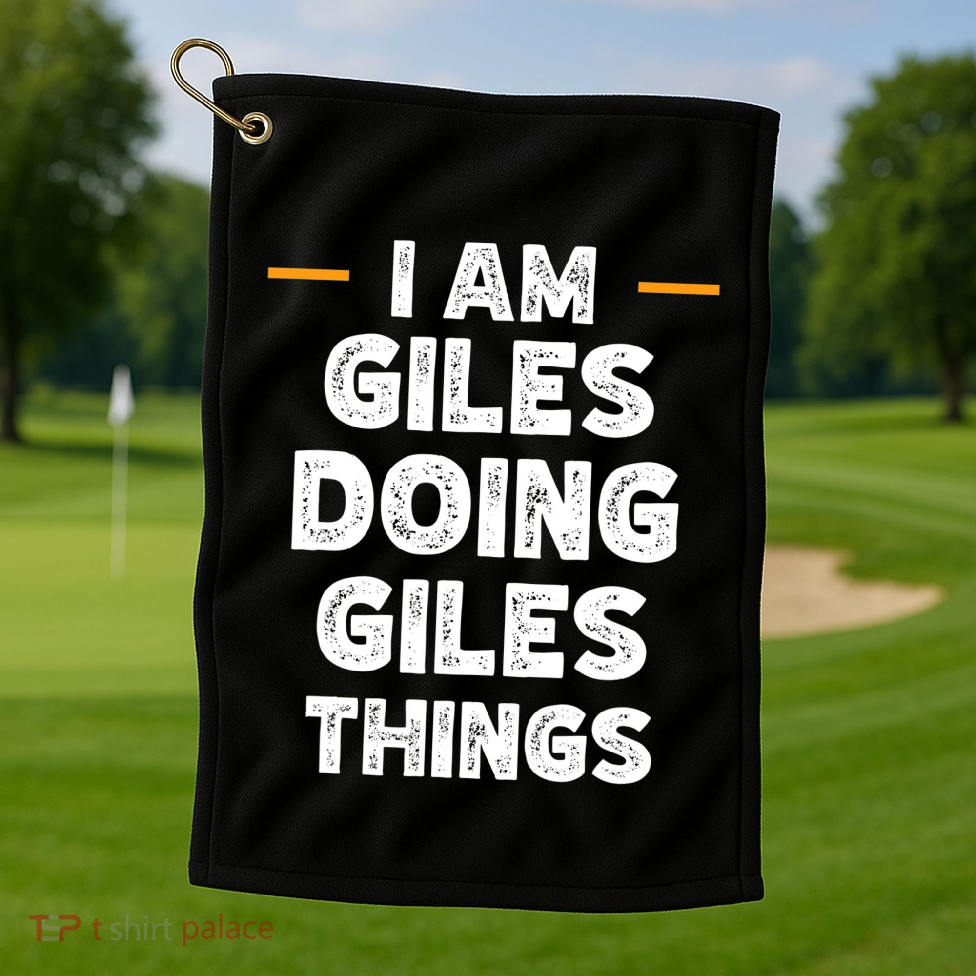 I Am Giles Doing Giles Things Custom Funny Name Golf Towel
