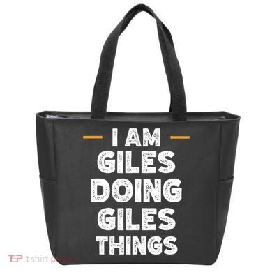 I Am Giles Doing Giles Things Custom Funny Name Tote Bag