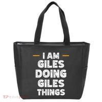 I Am Giles Doing Giles Things Custom Funny Name Tote Bag thumb 0
