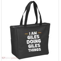 I Am Giles Doing Giles Things Custom Funny Name Tote Bag thumb 2