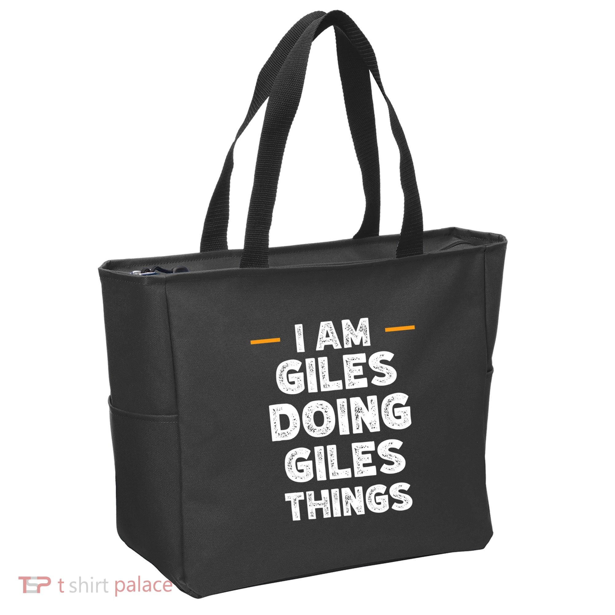 I Am Giles Doing Giles Things Custom Funny Name Tote Bag