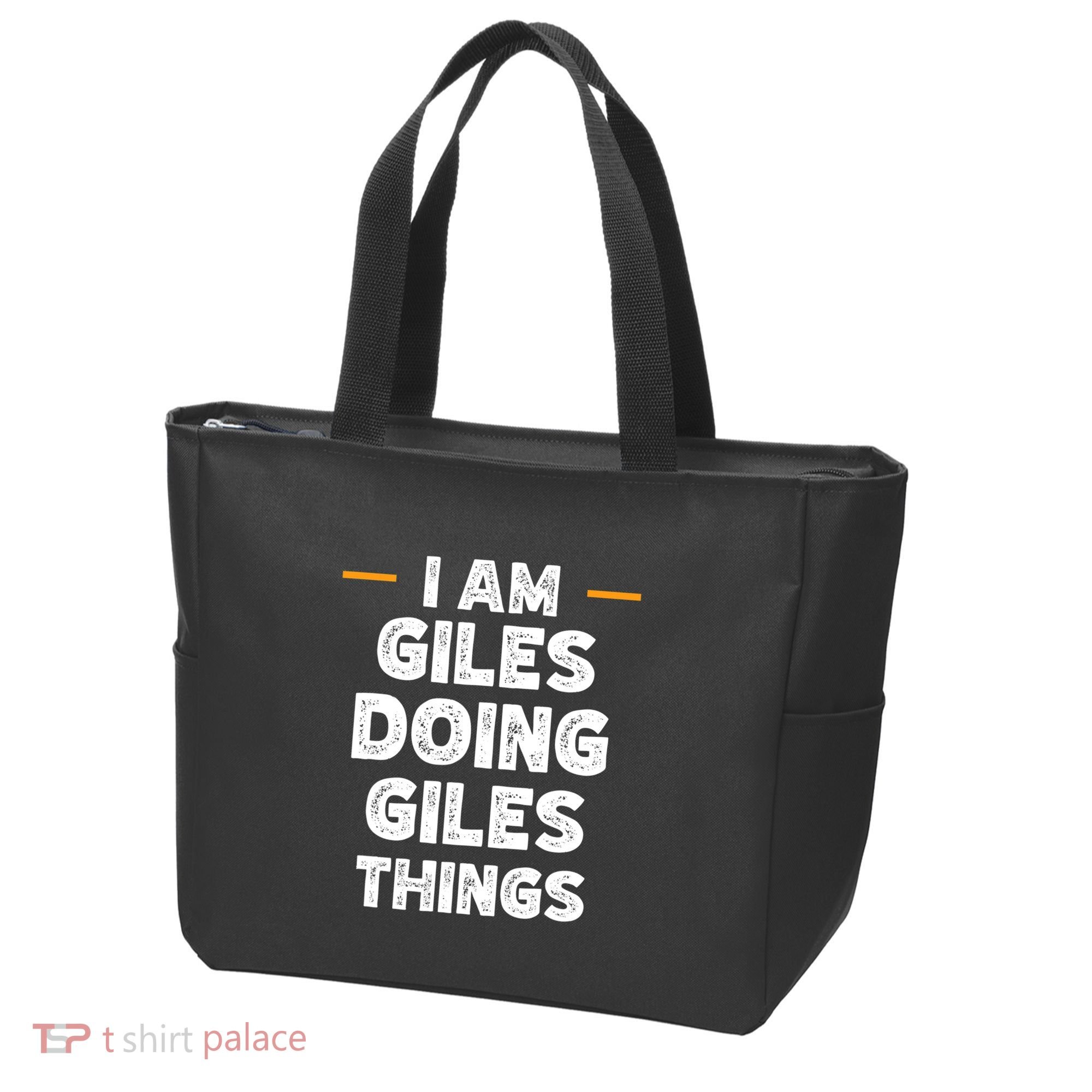 I Am Giles Doing Giles Things Custom Funny Name Tote Bag
