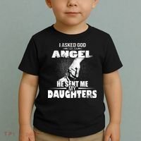 I Asked God For An Angel He Sent Me My Daughters Toddler T-Shirt thumb 2